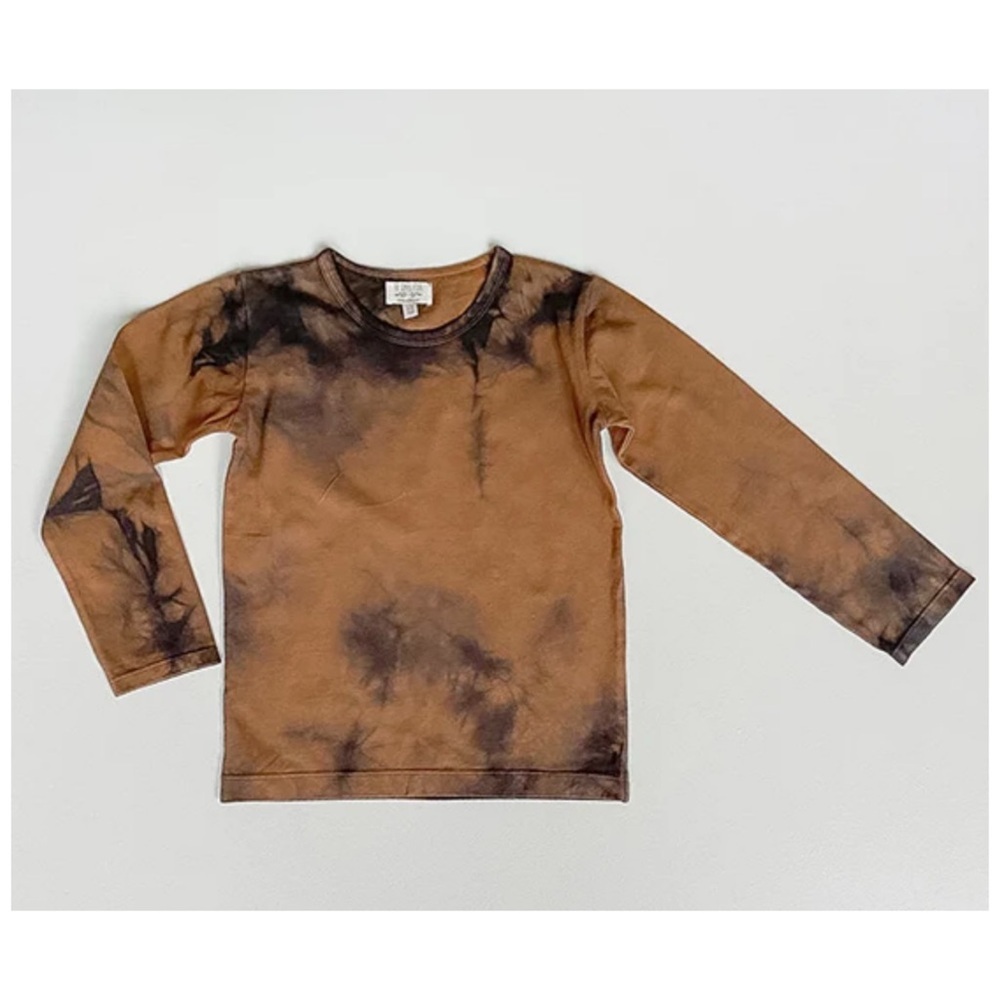 The Simple Folk | Organic Cotton The Everyday Top In Tie Dye Rust | 0-3 Mos